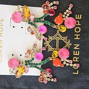 Loren Hope Begonia Floral Statement Earrings